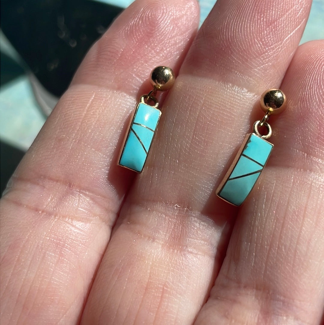 Vintage Drop store Turquoise Earrings