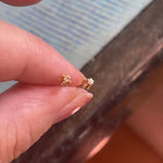 Diamond Stud Earrings - Buttercup - 14k Gold - Vintage