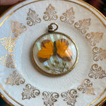 Butterfly Wing Pendant - Antique