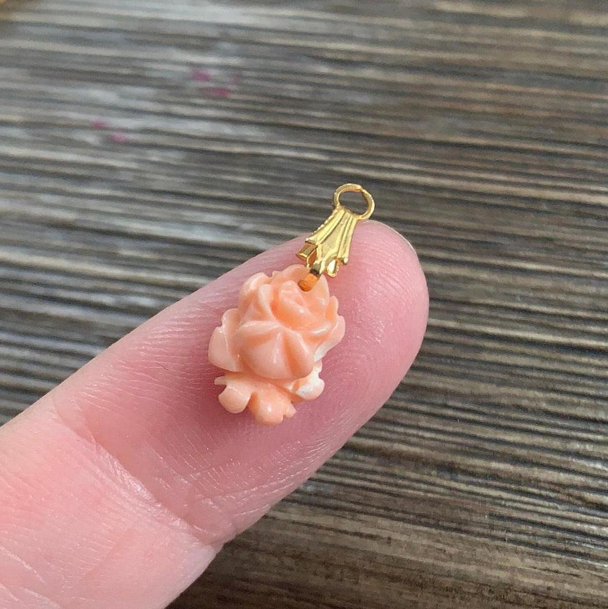 Carved clearance coral pendant