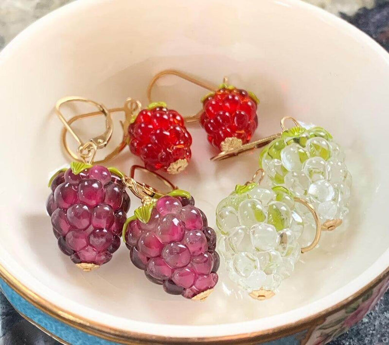 Glass Fruit Earrings - Love Vintage Paris