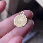 Libra Pendant - Zodiac Pendant - 14k Gold - Vintage