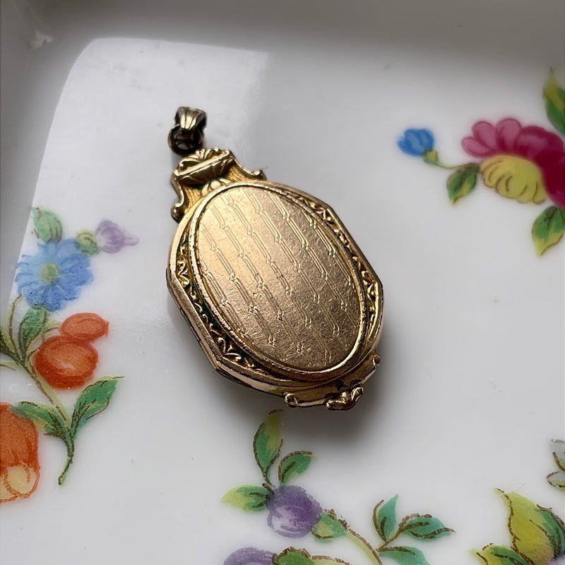 Ornate Heart Locket - Gold Filled - Vintage