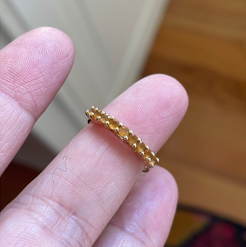 Citrine Band - 14k Gold - Vintage