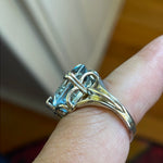 Aquamarine Ring - Sterling Silver - Vintage