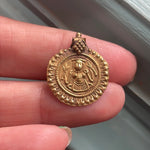 Female Warrior Pendant - 18k Gold - Vintage