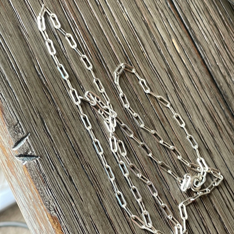 Paper Clip Chain - Sterling Silver - Vintage