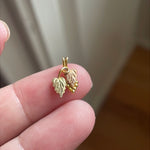 Rose, Yellow and Green Leaf Pendant - 10k Gold - Black Hills Gold - Vintage