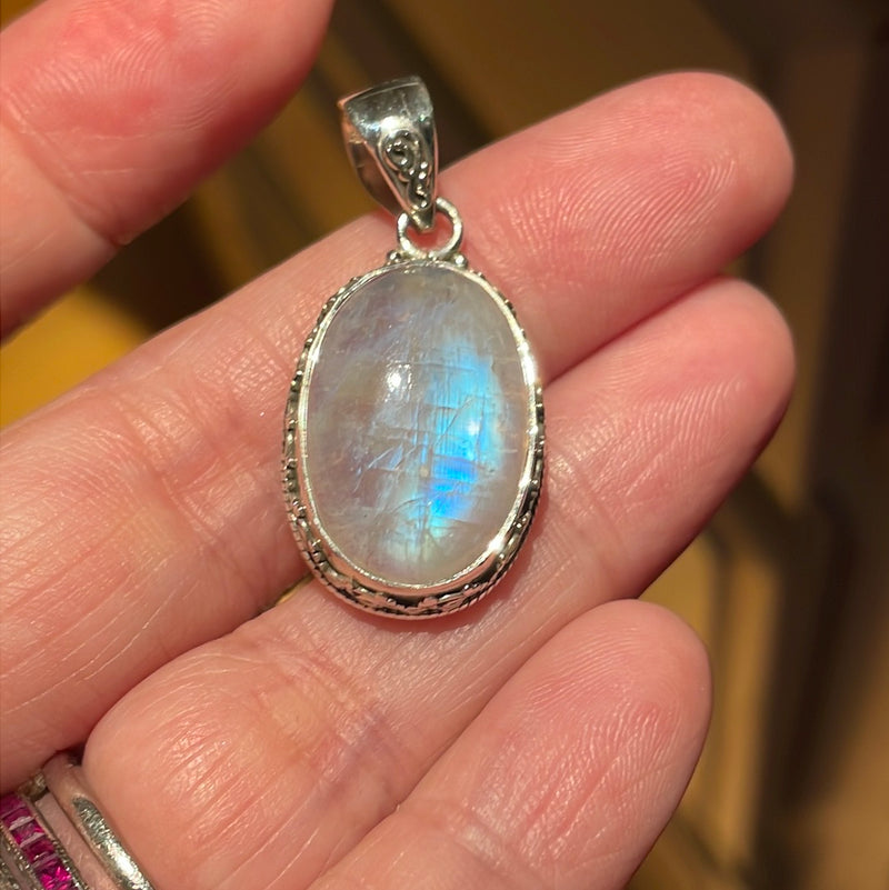 Moonstone Pendant - Sterling Silver