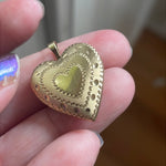 Heart Locket - Yellow Gold Filled - Vintage