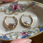 Dolphin Hoop Earrings - 10k Gold - Vintage