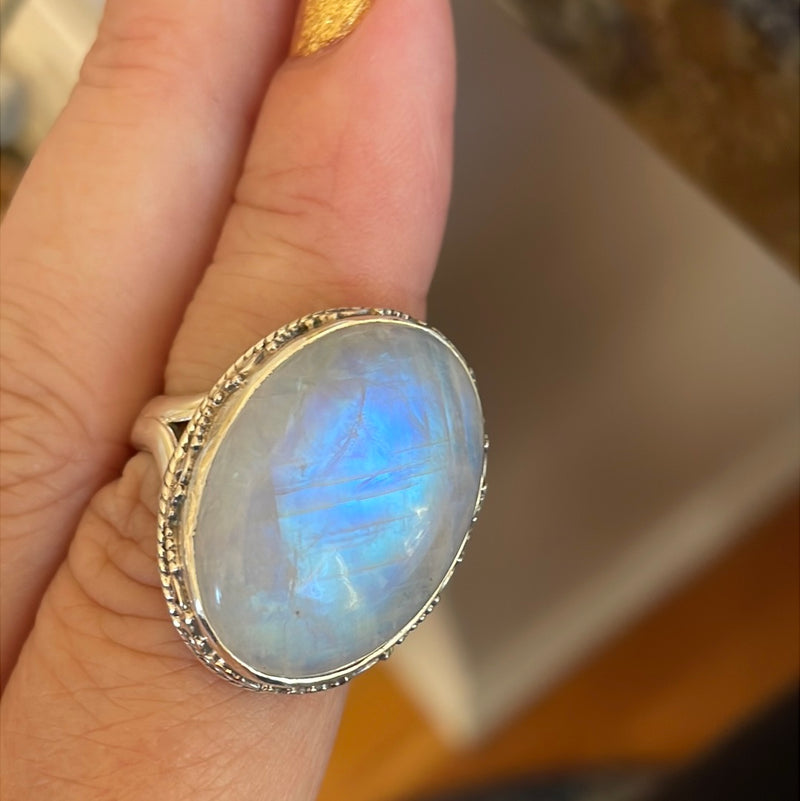 Moonstone Ring - Sterling Silver - Modern