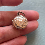 Engraved Locket -Sterling Silver - Vintage