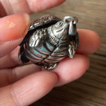 Turtle Locket - Sterling Silver - Vintage