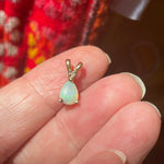 Opal Pendant - Diamond - 14k Gold - Vintage