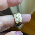 Engraved Gold Signet Ring - 10k Gold - Vintage