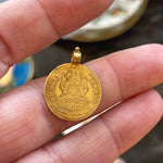 Prasana Coin Pendant - 22k Gold - 1963 - Vintage