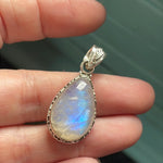 Moonstone Teardrop Pendant - Sterling Silver