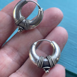 Hoop Earrings - Sterling Silver - Vintage