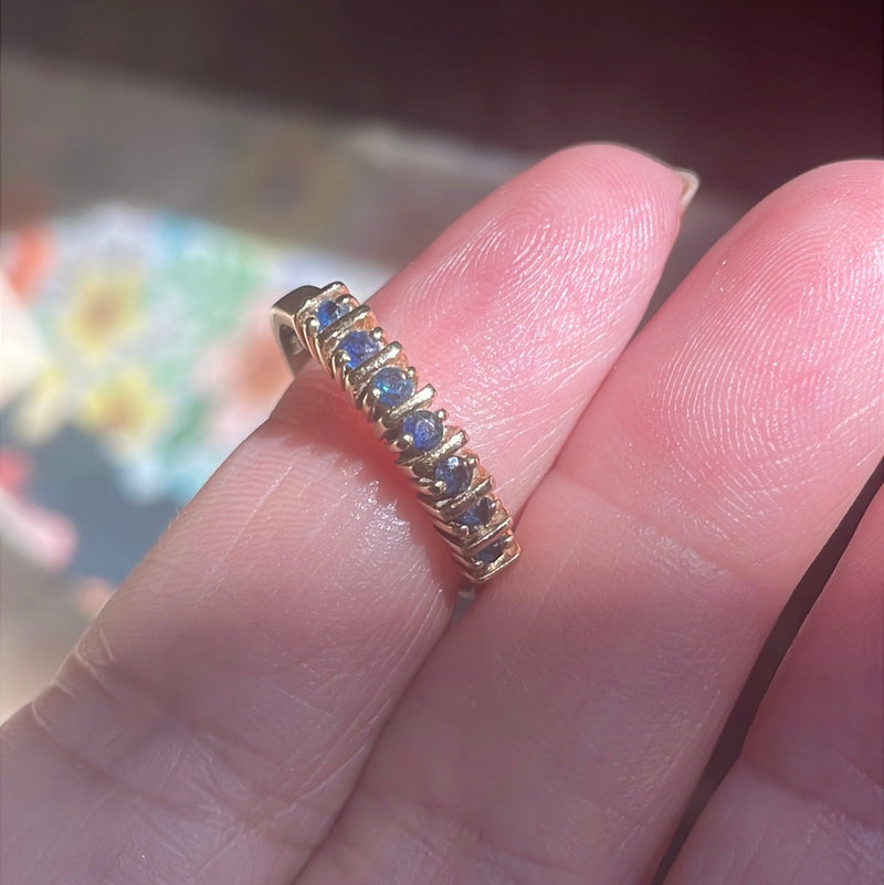 Sapphire Band - 10k Gold - Vintage