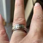 Star Band - Sterling Silver - Vintage