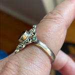 Garnet Opal Ring - Sterling Silver - Vintage