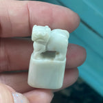 Foo Dog Pendant - Carved Jade - Vintage (price is for 1)