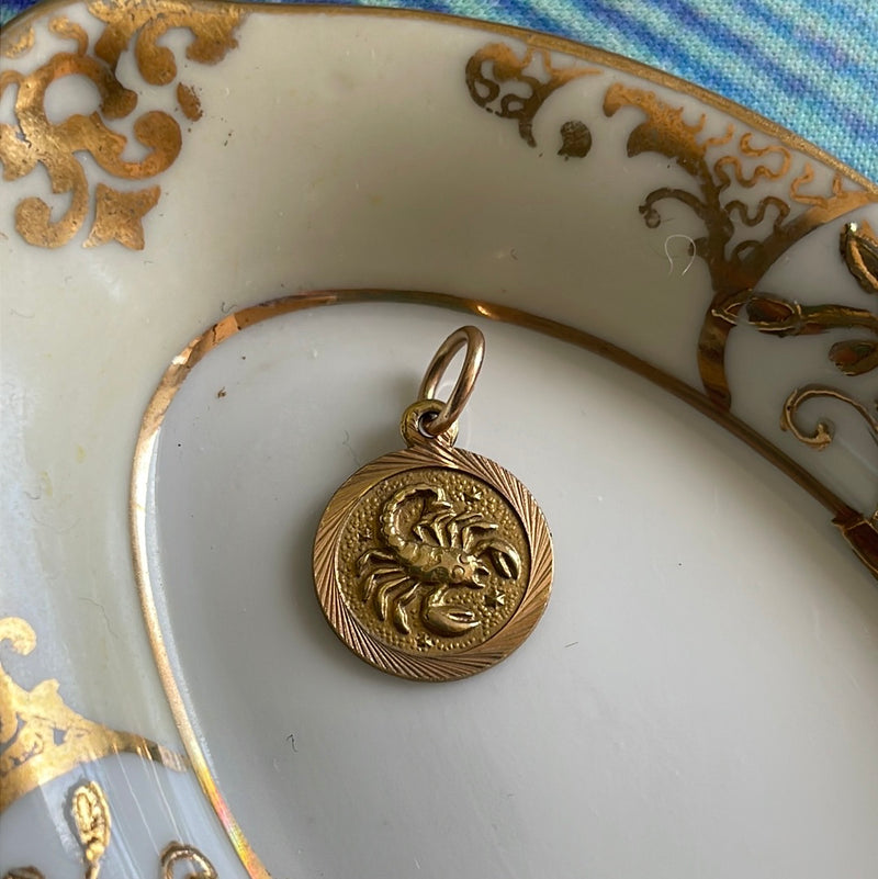 Scorpio Pendant - 14k Gold - Vintage