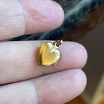 Dainty Double Heart Engraved Heart Locket - Gold Filled - Vintage