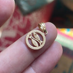 Pisces Pendant - Zodiac - 14k Gold - Vintage