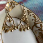 Drop Earrings - Chandelier- 14k Gold - Vintage