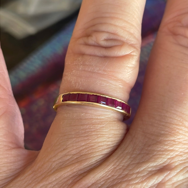 Ruby Band - 14k Gold - Vintage