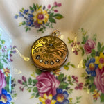 Floral Star Locket - Gold Filled - Antique