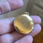 Engraved Flower Locket - Vermeil - Gold over Sterling Silver - Vintage