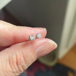 Diamond Earrings - 14k White Gold - Vintage