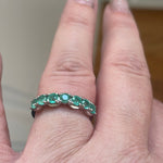 Emerald Eternity Band - 9k Gold - Vintage