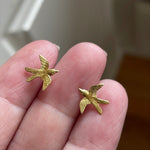 Bird Stud Earrings - 9k Gold - Vintage