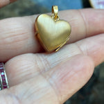 Heart Flourish Locket - 9k Gold - Vintage