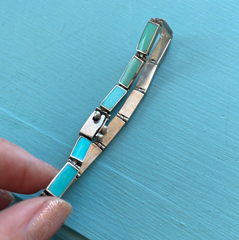 Turquoise Bracelet - Sterling Silver - Vintage