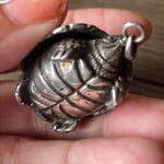 Turtle Locket - Sterling Silver - Vintage