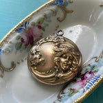 Nouveau Lady Locket - Gold Filled - Antique