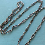 Filigree Chain - Dog Clip - Sterling Silver - Vintage