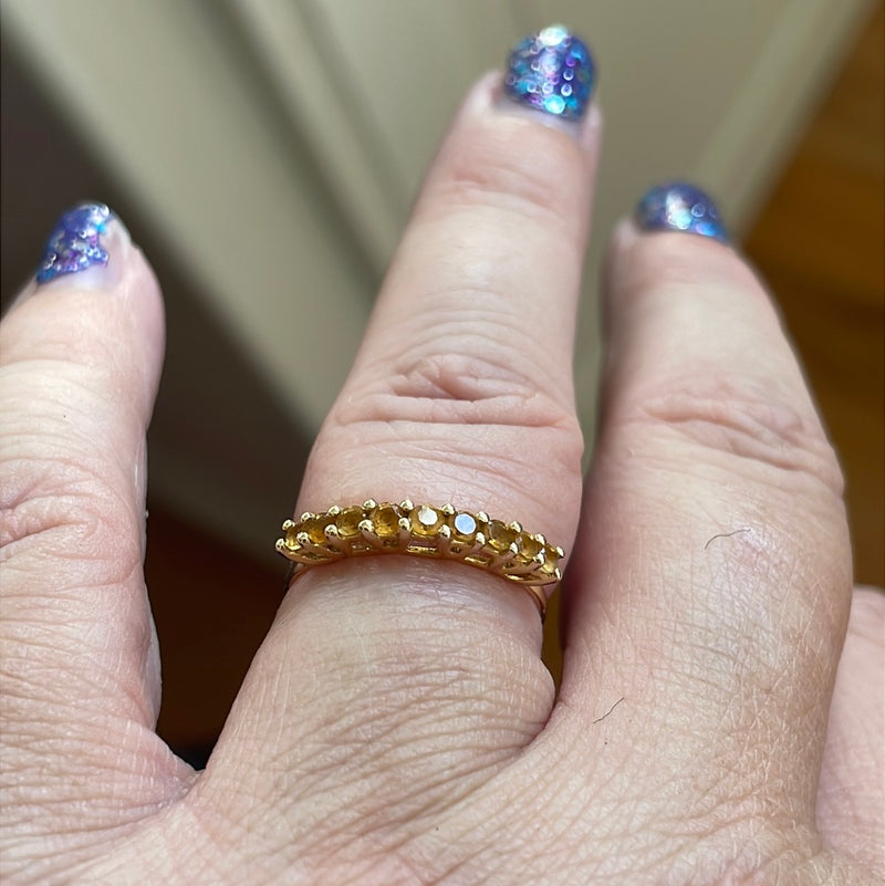 Citrine Band - 14k Gold - Vintage