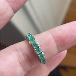 Emerald Eternity Band - 9k Gold - Vintage