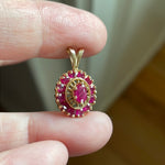 Ruby Pendant - 14k Gold - Vintage