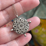 Medallion Pendant - Sterling Silver - Vintage