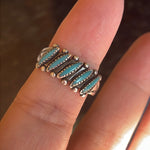 Turquoise Band - Sterling Silver - Native American - Vintage