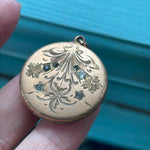 Flourish Flower Locket - Gold Filled - Antique