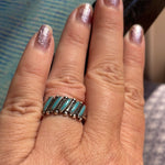 Turquoise Band - Sterling Silver - Native American - Vintage