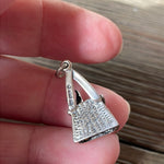 Fish Basket Charm - Sterling Silver - Vintage